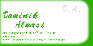 dominik almasi business card